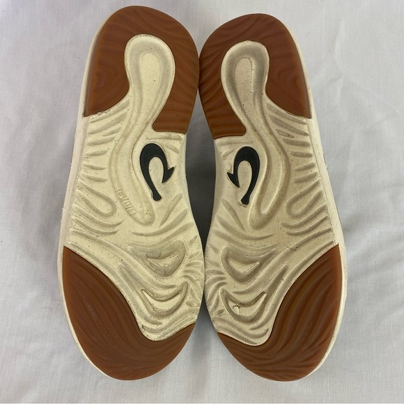 Olukai Kalia Men's Slip On Loafer Size 8 Brown Leather Drop In Heel - Picture 9 of 10